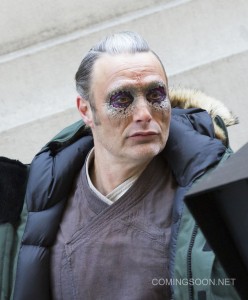 On location with 'Doctor Strange' filming in New York City Featuring: Mads Mikkelsen Where: New York, New York, United States When: 04 Apr 2016 Credit: WENN.com