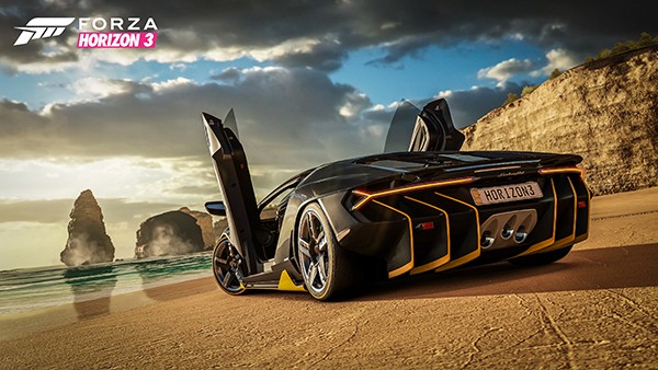 Forza Horizon 3 Lamborghini on Beach