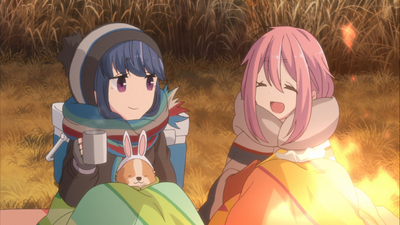 Watching as Nadeshiko learns how to camp properly while Rin roughs it up so...